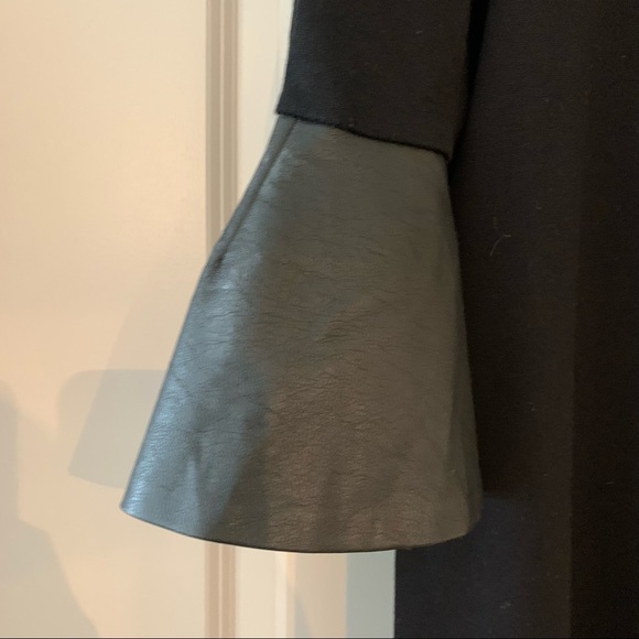 💞3 for $50💞BCBGMAXAZRIA black dress with faux leather sleeve  size medium - Picture 10 of 12